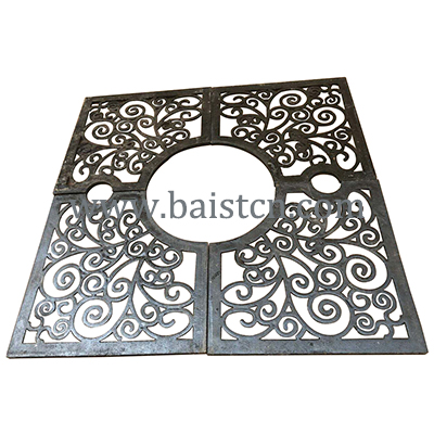 1500x1500mm Iron Tree Grate With Black Color
